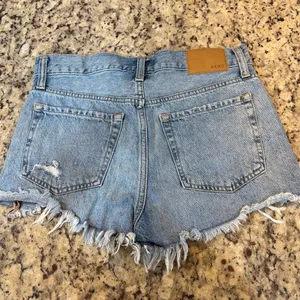 Aeropostale Women's Light Blue Distressed Jean Shorts thumbnail 6