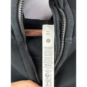 Women’s LuluLemon Scuba Oversized Black Full Zip Hoodie M/L thumbnail 5