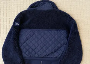 Alo Yoga Sherpa Edge Bomber Navy XS NWT thumbnail 3