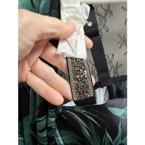 Victoria's Secret Green Black Robe Bustier 2 PC Set Bling Lace Sexy 34D M/L thumbnail 5