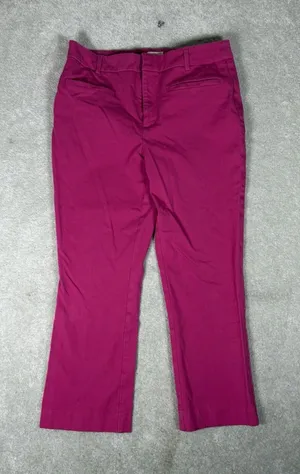 maeve‎ anthropologie cropped mini boot cut fuchsia size 10 thumbnail 1