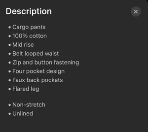 Edikted Pants Cargo Low-Rise  thumbnail 6
