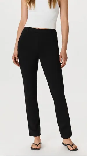 Quince Ultra-Stretch Ponte Straight Leg Pants black large thumbnail 1