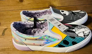 Disney NWT Nightmare Before Christmas ladies size 8.5 slip on shoes Jack and Sally thumbnail 4