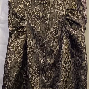 Ann Taylor Elegant Black Lace Dress Cocktail nude underlay thumbnail 6
