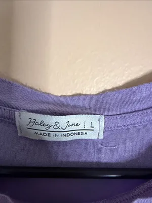 Lightweight Lavender Short Sleeve Crewneck Tee thumbnail 2
