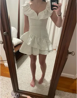 White mini dress thumbnail 3