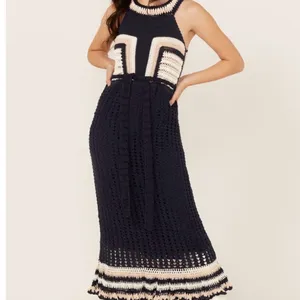 Cleobella Navy and Cream Midi Dress thumbnail 7