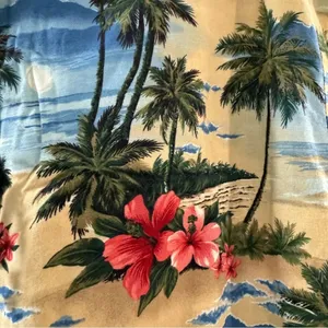 Vintage 100% Cotton Made in USA Hawaiian Tropical‎ Drawstring Pants small/medium thumbnail 4