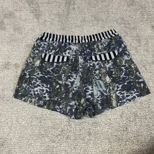 Lululemon City Skort Womens 8 Blue Green Floral Zip Pockets Tennis Pickleball thumbnail 8