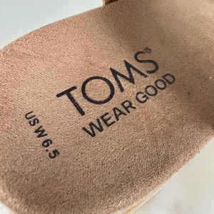 TOMS NWOT Diana Tan Leather Platform Espadrille Wedge Sandals Women 6.5 10019757 thumbnail 8