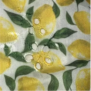 Gianni Bini Womens Harper Tie Front Elastic Waist Eyelet Lemon Print Shorts thumbnail 4