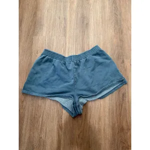 Tna sweatfleece Aritzia Women Blues‎ High Rise Sweat Shorts Side Slit Size xl thumbnail 2