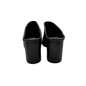Steve Madden Barrie Addison Black Leather Mules Pointed Toe Size‎ 9 Chunky Heel thumbnail 4