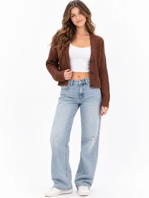 American Eagle Cropped Cardigan Sweater XS thumbnail 2