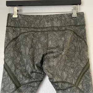 LULULEMON Cool To Street Crop Olive Green Palm thumbnail 7