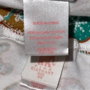 Pink Elephant Women’s Size XS White Gingerbread Print Henley Jogger Pajamas thumbnail 7