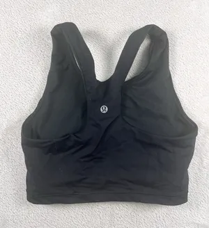 Lululemon Sports Bra Women's Size 4 black Strappy Gorpcore Workout Gym Running thumbnail 1