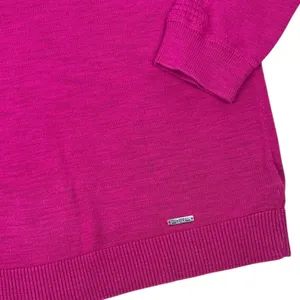 Lauren Active Ralph Lauren Women's Large Cotton Pullover Sweater‎ Fuchsia Pink thumbnail 2