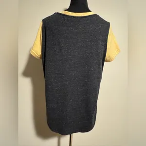 EUC Harley Davidson Gray and Yellow Embroidered Raglan Button Down Tee size L thumbnail 8