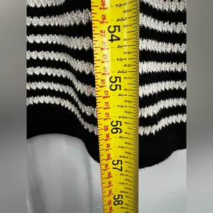 4th & Reckless Albi Knit Maxi Dress in Black and Cream Stripe crochet S thumbnail 9