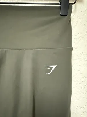 GYMSHARK Olive Green Mesh Placement High-Rise Performance Leggings thumbnail 5