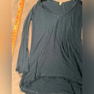 Free people we the free Blue V-Neck Long Sleeve Top medium thumbnail 2