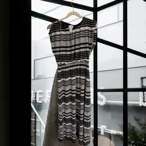 Stitch Clothing Co Womens Black White Striped Sleeveless Maxi Dress Large‎ thumbnail 2