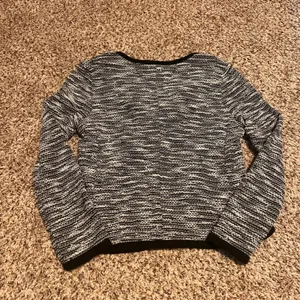 J.Crew Black White Textured Knit Open Front Blazer‎ Jacket - Women's Small thumbnail 7