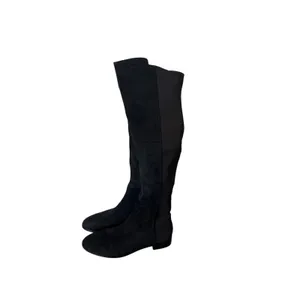J. Crew Knee-high Boots with stretch low heel in black Size 11 thumbnail 2