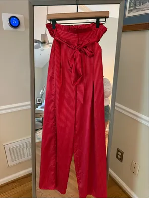 Women's Lulus Wide Leg Pants Red Size M thumbnail 3