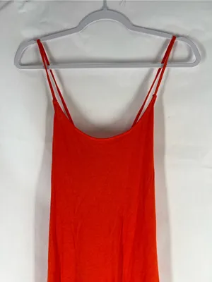 J.Crew Strappy Knit Midi Dress Size Small Orange thumbnail 3