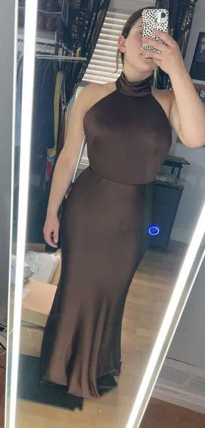 Jenny Yoo Brown Dress thumbnail 1