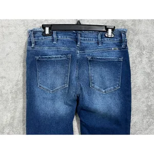 Kancan Flare Leg Jeans Size 13/30 High Rise Button Fly Fringe Boho Hippie thumbnail 5