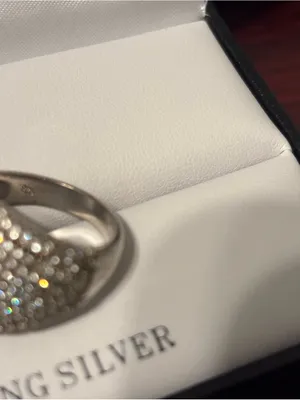 925 Sterling Silver Cubic Zirconia Dome Ring, Size 8 thumbnail 5