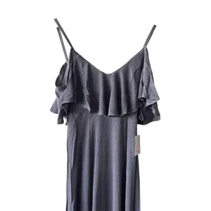 Show Me Your Mumu Renee Ruffle Maxi Dress Dancing Queen Shine Smoke Small NWT thumbnail 4