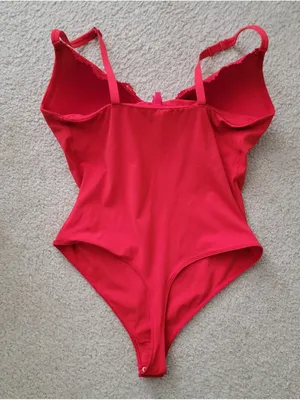 SKIMS Fits Everybody (G14) Lace Push Up Bodysuit RARE Cayenne Red Size XS NWT thumbnail 3
