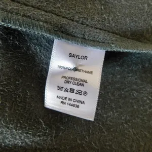 SAYLOR Juana Top Faux Leather Sage Gray Puff Sleeves Solid Streetwear Large‎ thumbnail 12