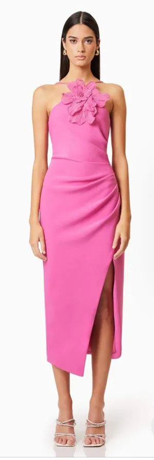 Elliatt Janelle 3D Midi Dress In Pink XXS thumbnail 1