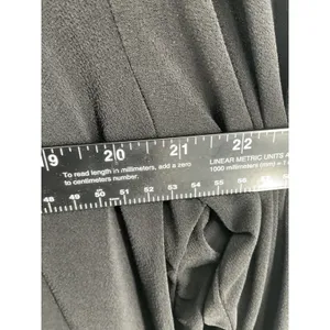 Adrianna Papell Womens Button Down Shirt Black Long Sleeve Stretch XL thumbnail 4