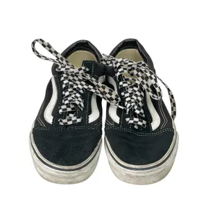 Vans Women's Black Lace Up Low Top Skate Skateboarding Sneakers Shoes Size 7.5 thumbnail 2
