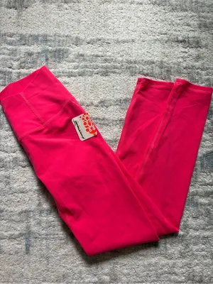 NWT Free People Hot Pink High-Rise Active Leggings thumbnail 2