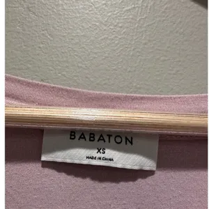 Aritzia Babaton Blush Pink Norris T-Shirt Top Size‎ XS Slouchy Casual V-Neck thumbnail 4
