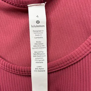Lululemon Maroon Ribbed BodyCon Open Back Sleeveless Dress thumbnail 8