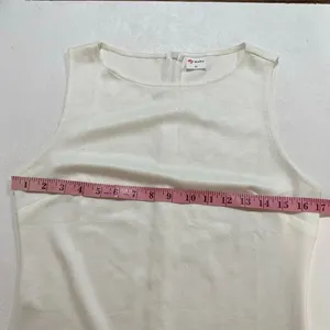 White Sleeveless Mini Dress Size M Clean Girl Minimalist Chic thumbnail 5