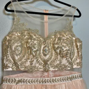 Dancing Queen Pink Rhinestone Embroidered Fairy Balletcore Formal Prom Tule‎ Dress XXL Prom thumbnail 2