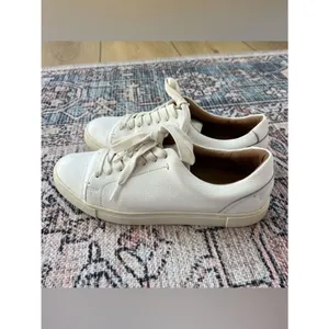 Frye Ivy Low Lace Up White Sneakers Leather Size 8.5 Shoes thumbnail 5
