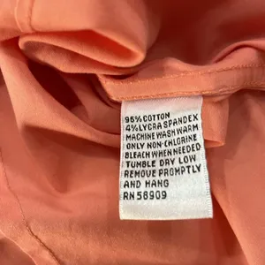 Alex Marie Peach Wrinkle Free Stretch Blouse 3/4 Sleeves Size 16 thumbnail 5