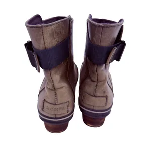 Sorel Women's Green Slimboot Shortie Leather Boots Size 9.5 thumbnail 5
