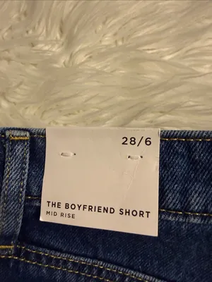 LOFT Classic Mid -Rise Denim Shorts in Blue size 28/6 brand new inseam 6 thumbnail 7